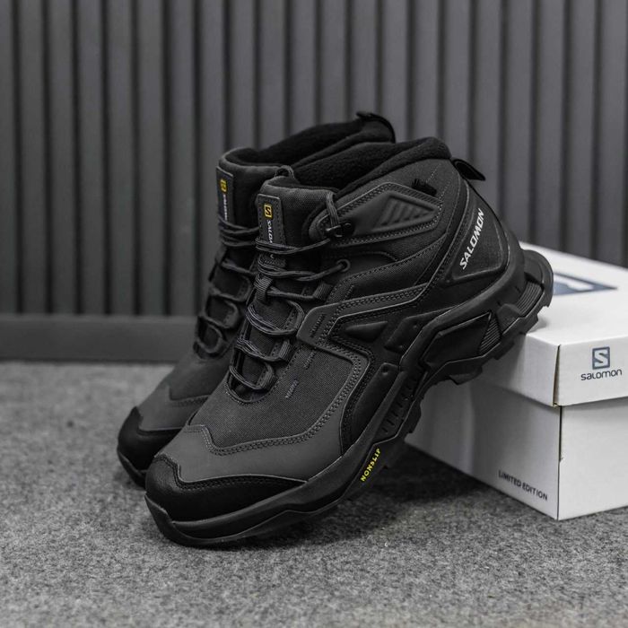 Кросівки зимові Salomon High Gore-Tex Black premium