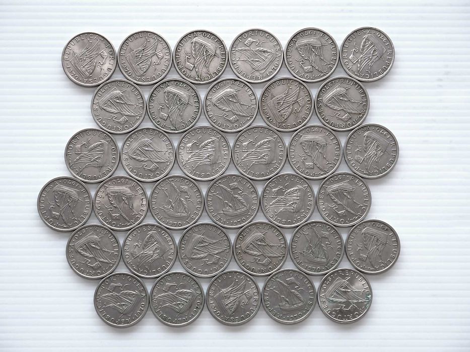 Lote de 34 Moedas 5 Escudos 1970