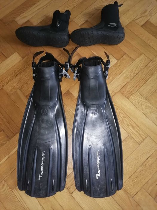 Zestaw do nurkowania: płetwy Mares Avanti Quattro + buty Pinnacle