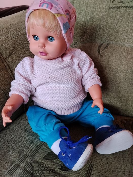 Duża lalka bobas odnowiona na wzór lalek reborn