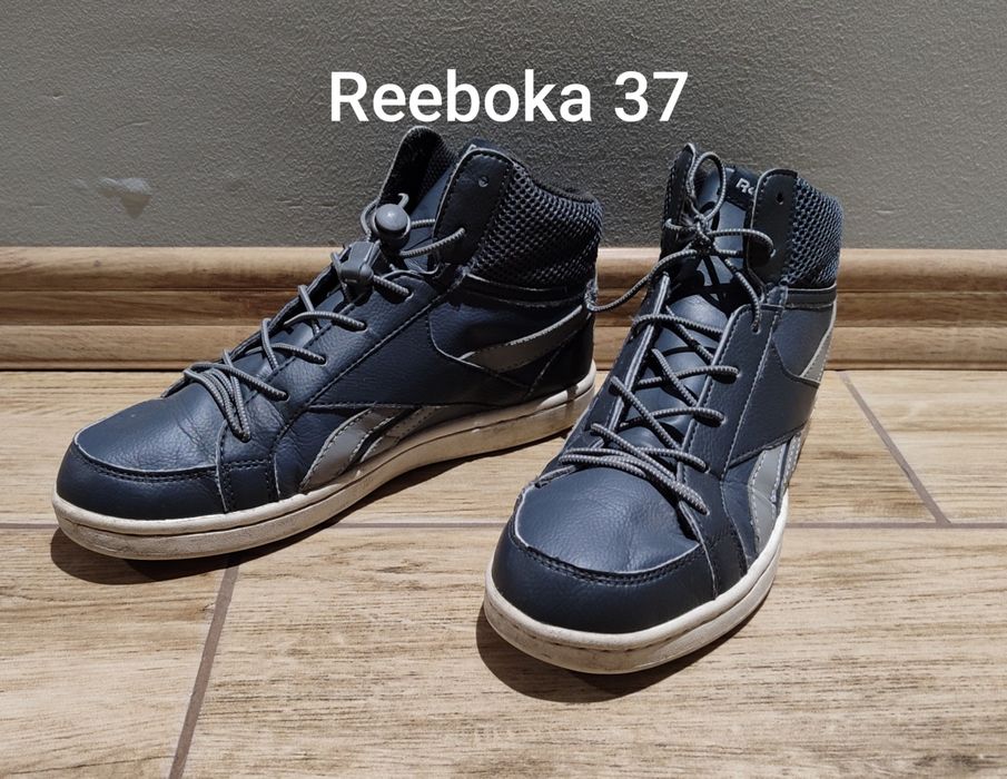 Szare wyższe buty botki półbuty za kostkę Reebok 37 38 24.5 jesien