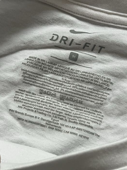 NIKE (S/M) Dri-Fit White Sport чоловіча спортивна термо футболка біла