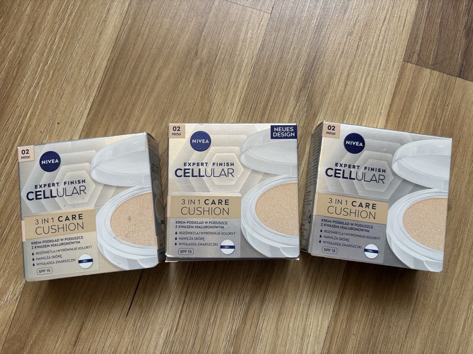 Nivea Krem- podklad w puduszce z kwasem hialuronowym  02 Mittel