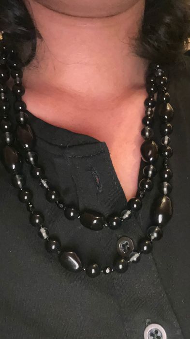 Conjunto Colar Longo de Cristais + Pulseira Unisex (Nova) - €24