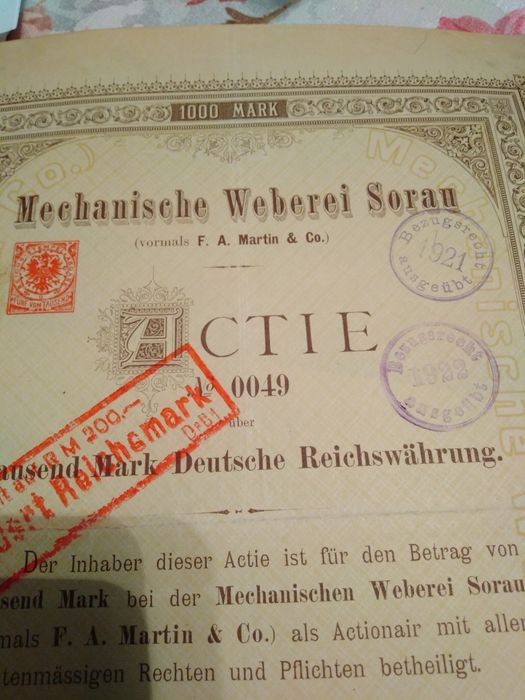 Akcja poniemiecka Mechaniczne Zakłady Tkackie Sorau 1886