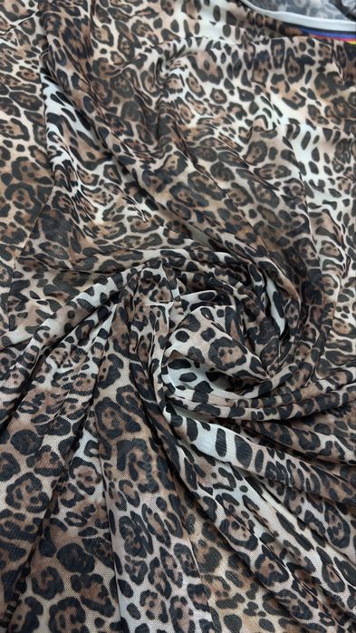 Італійська тканина сітка, леопардова, 14м