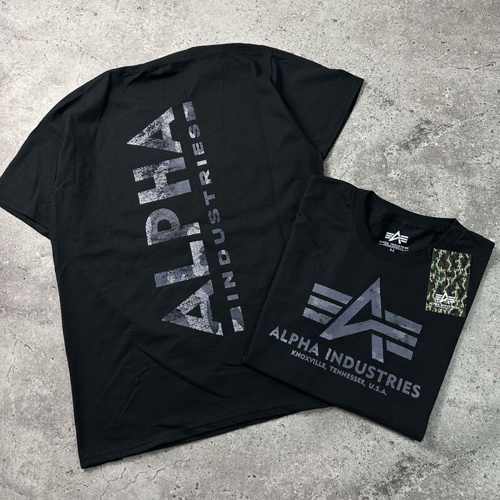 Футболка Alpha Industries принт на спині
