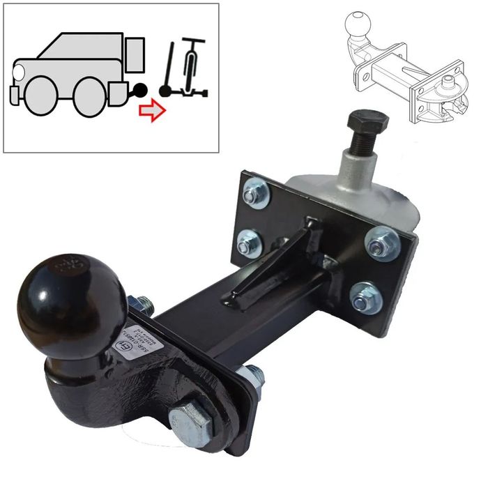 Uniwersalne przedłużenie haka holowniczego do bagażnika na rowery