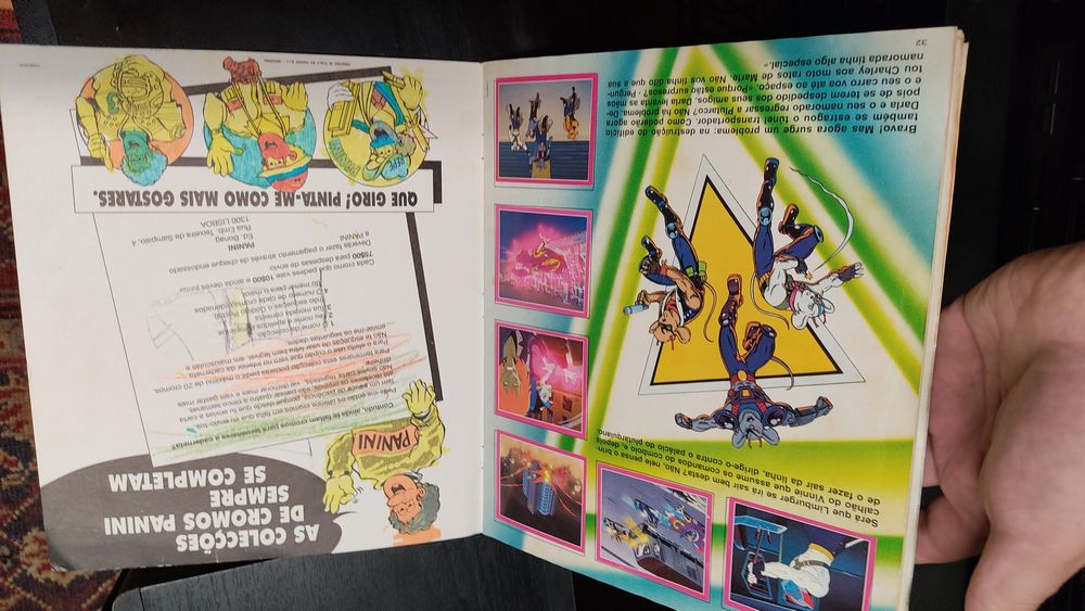 Os Moto Ratos de Marte caderneta Panini completa 1994