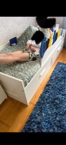 2 Camas indiv/dupla c/2 gav, branco, 80x200 cm 100€ cada