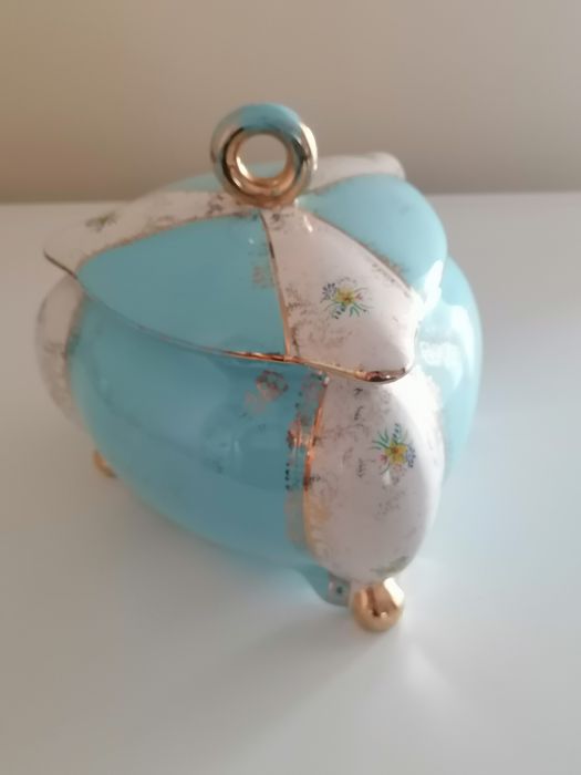 Terrina em loiça  pintado a mão, vintage