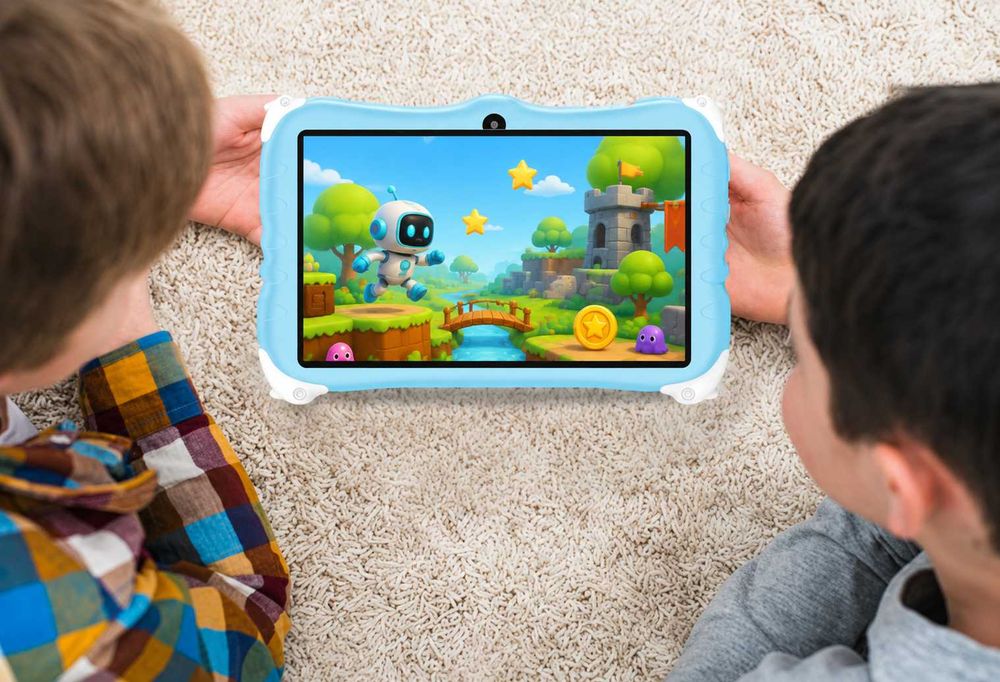 Дитячий планшет Meijiahui K1 Android-15 Penguin / Планшет 7" 6GB/128GB / Дитячий планшетний ПК з екраном 7 дюймів Синій
