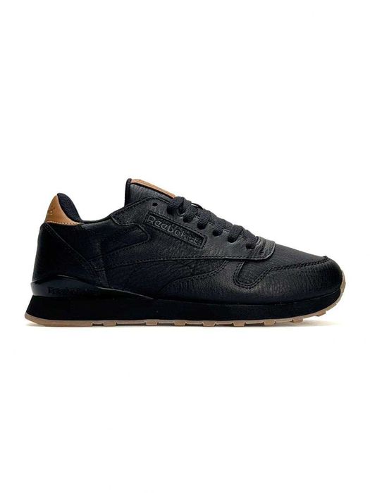 Кросівки Reebok Classic Leather Black Brown premium i89 шкіряні