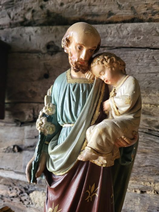 Stara figurka Święty Józef opiekun Jezusa
