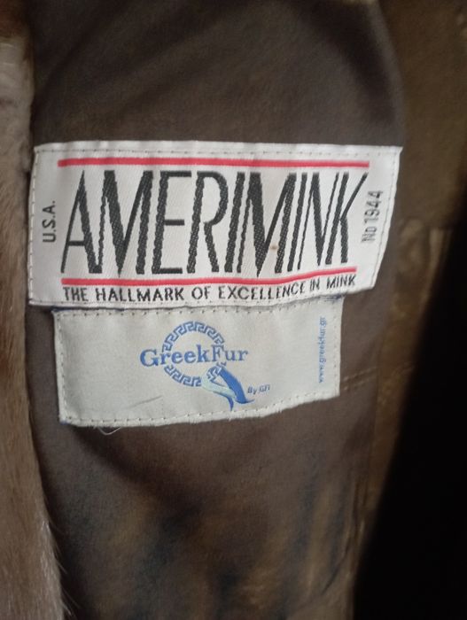 Lux Amerimink GreekFur  XL шуба  цвет соболь шуба норка норковая  шуба