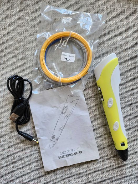 3D ручка з LCD дисплеєм UFT Pen 2 3D принтер для малювання Жовта