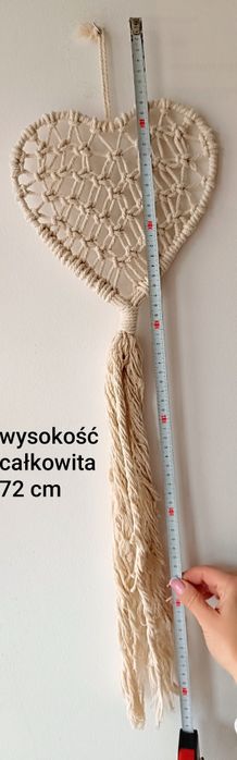 Makrama serce Ozdoba