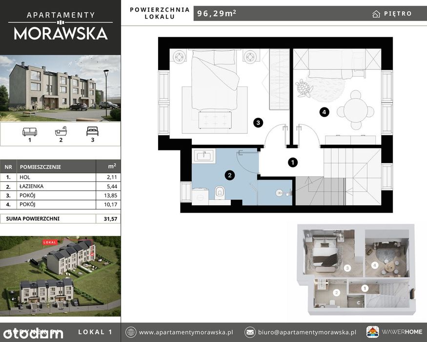 Segmenty "Apartamenty Morawska II" - %