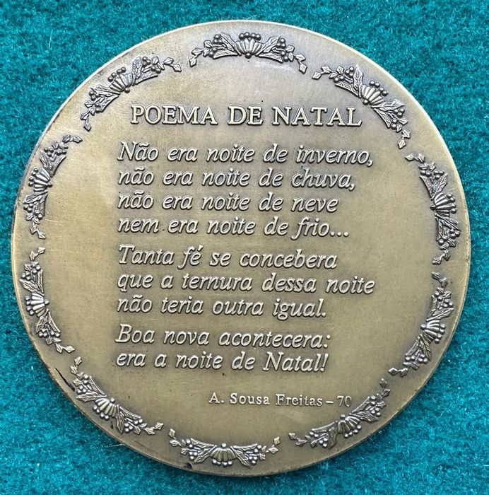 Medalha religiosa natal 1970