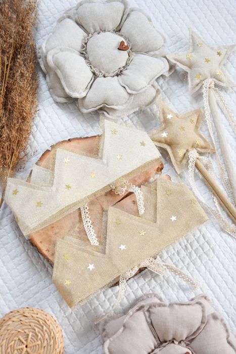 Szycie Lniana różdżka dla dziecka