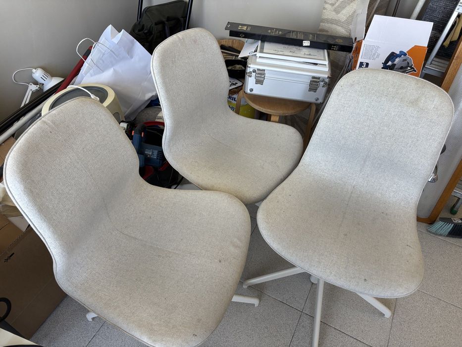 3 cadeiras IKEA giratórias estofadas