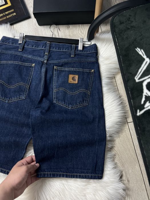 Оригинал Джинсовые Шорты Carhartt Denim Shorts Dark Blue / Cargo Workwear Style 32 S-M