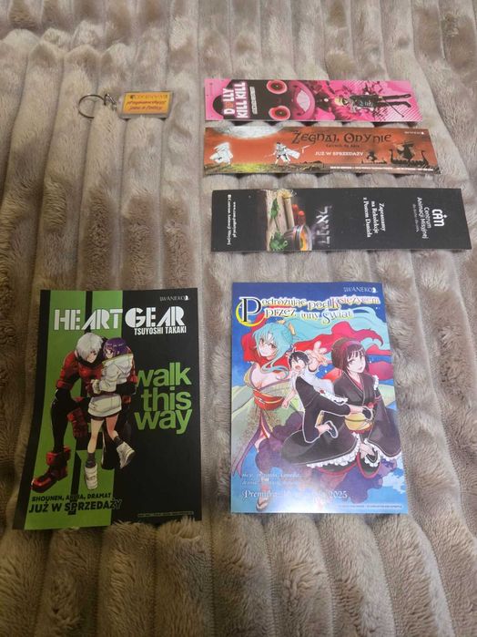 Zestaw dodatków Waneko Retro brelok Saiyuki unikat, zakładki, ulotki