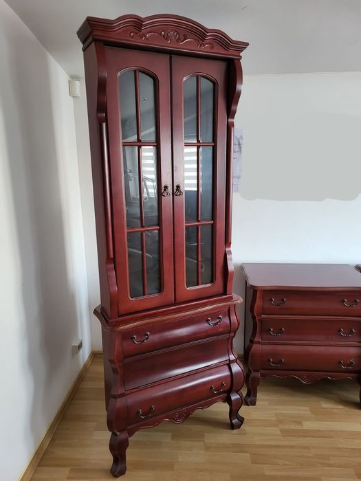 Stylowe meble stylizowane meble wiśnia witryna komody