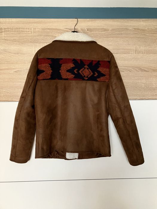 Kurtka zimowa sherpa Asos rozmiar M Indian boho
