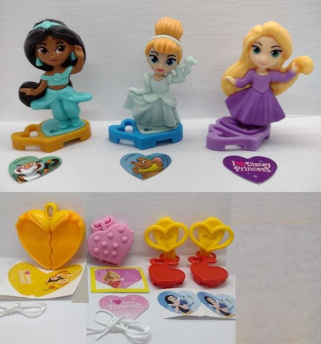 *_* zestaw 6szt. I Love Disney Princess 2025 + kartki, nowe / Indie