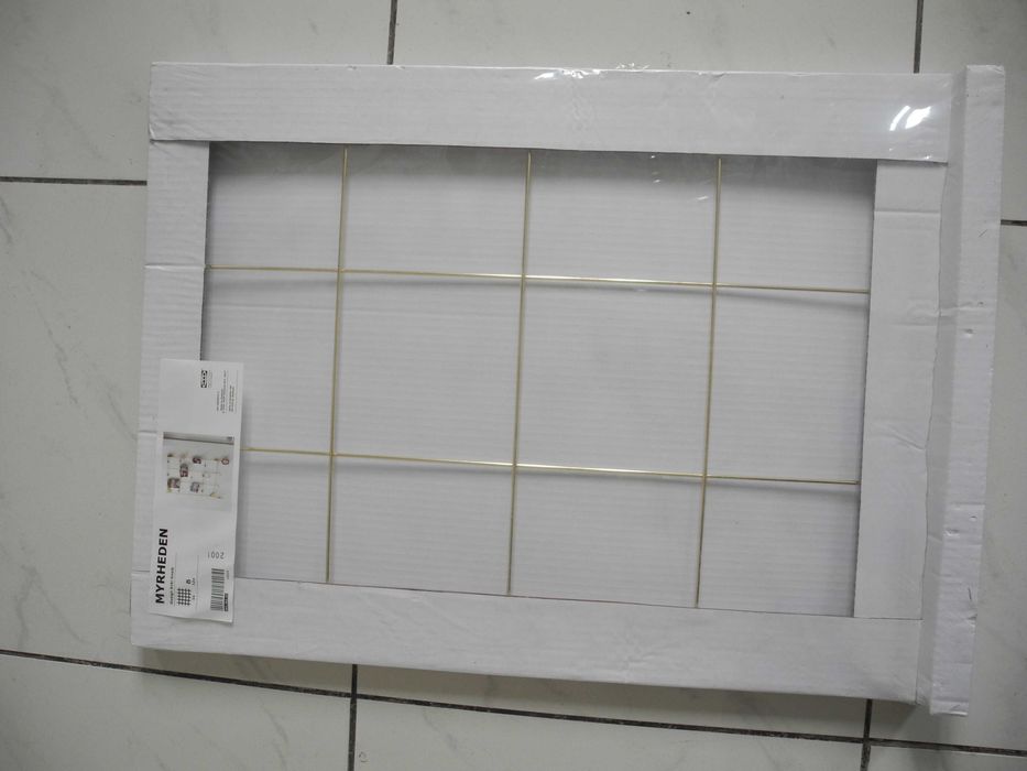 Tablica na notatki ze spinaczami IKEA złoty, ca 40x60 cm NOWA folia