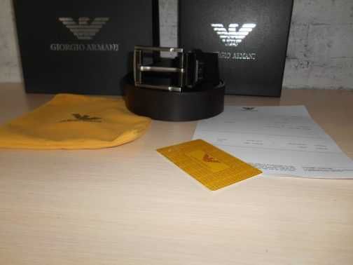 Emporio Armani pasek firmowy, skóra naturalna, Włochy 229