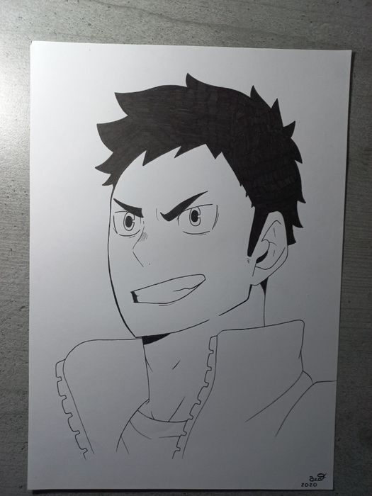 Desenho de daichi de haikyuu