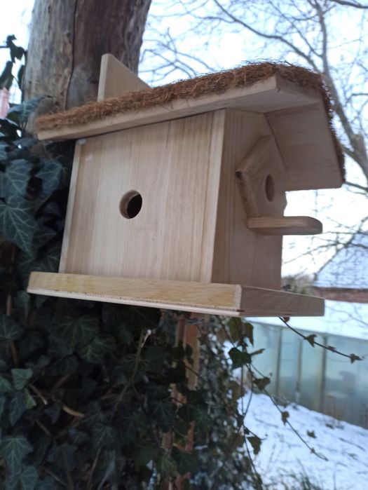 Karmnik dla ptaków – budka lęgowa