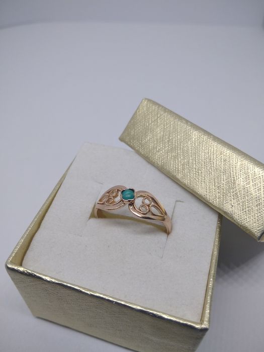 Złoty pierścionek w stylu Vintage złoto 583 rozmiar 14  525