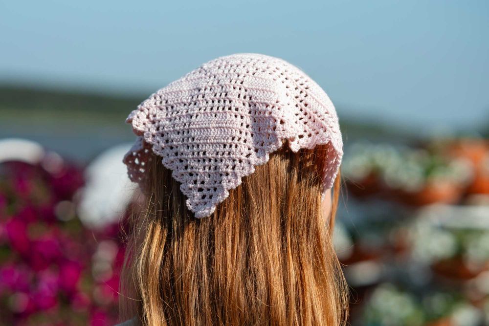 Літня в′язана бандана хустина