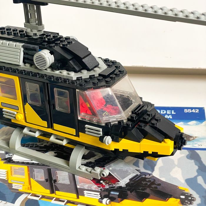 Lego 5542 Black Thunder Helicopter 1998 Completo com Instruções