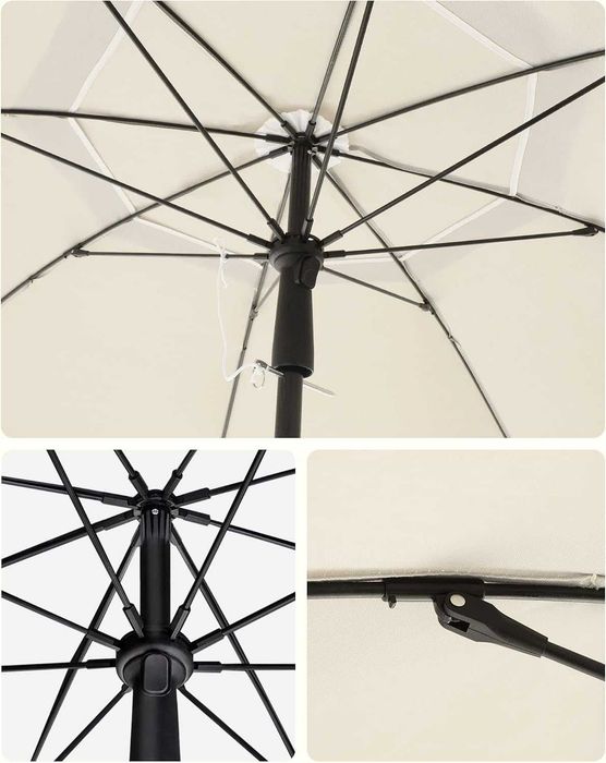 Nowy parasol / śr. 160cm /  uchylny / regulowany / SONGMICS / W1219!