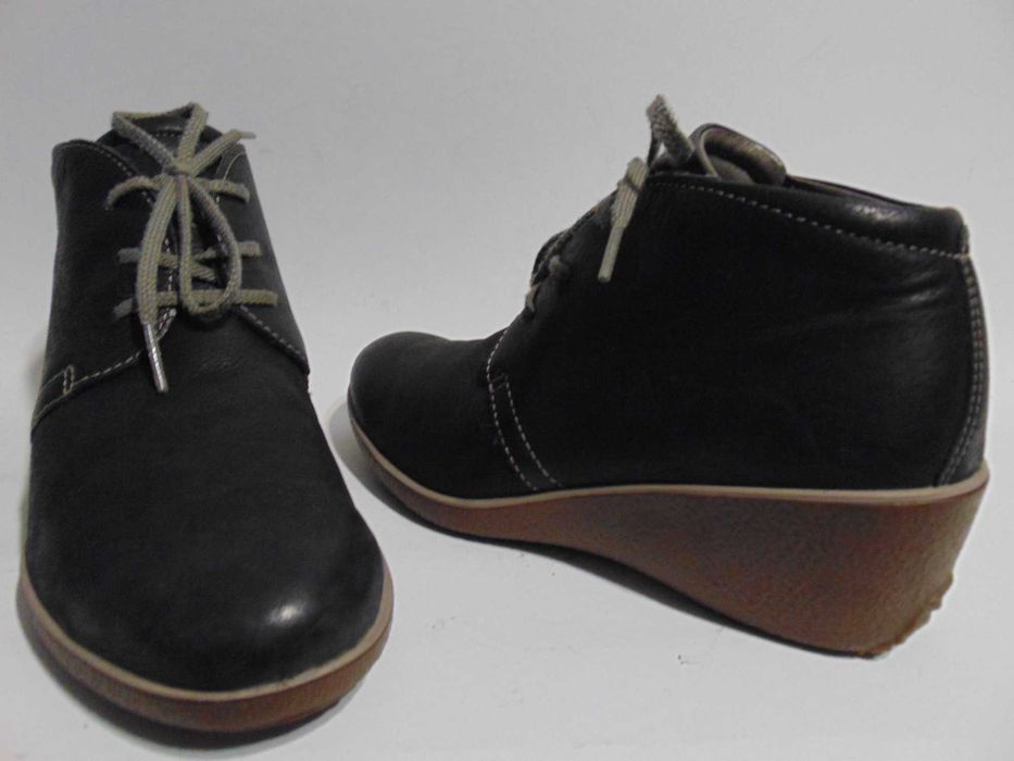 Ecco - botki skóra naturalna  38/24 cm