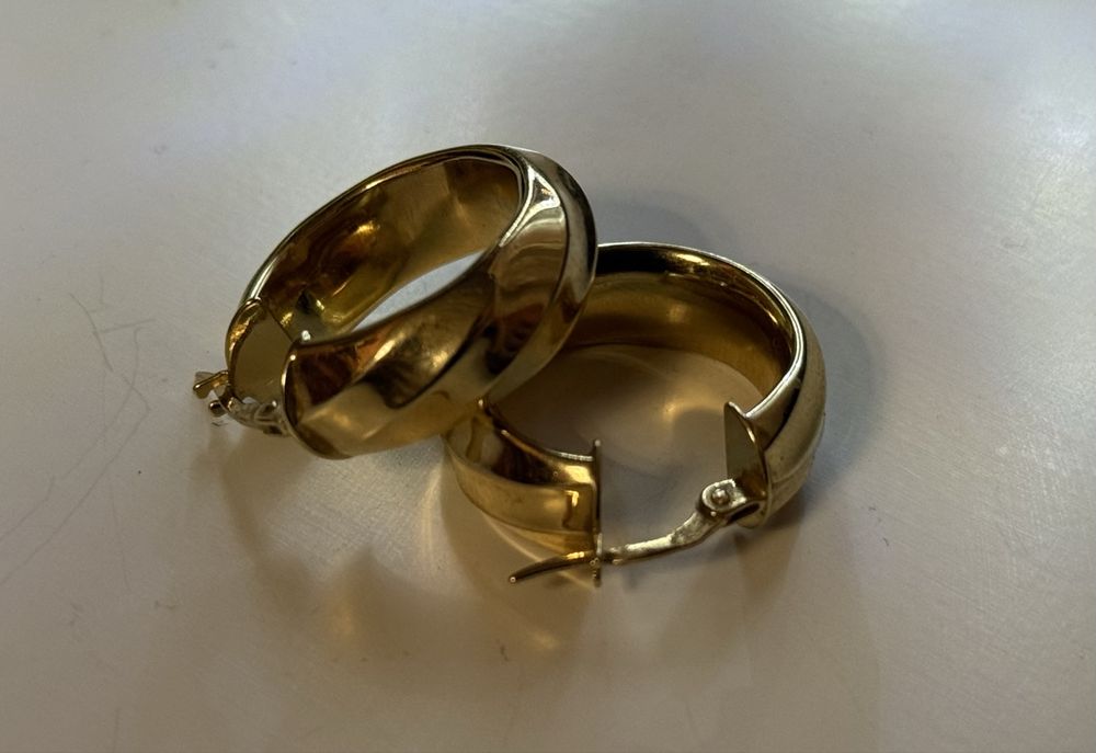 Kolczyki dmuchane złote 585