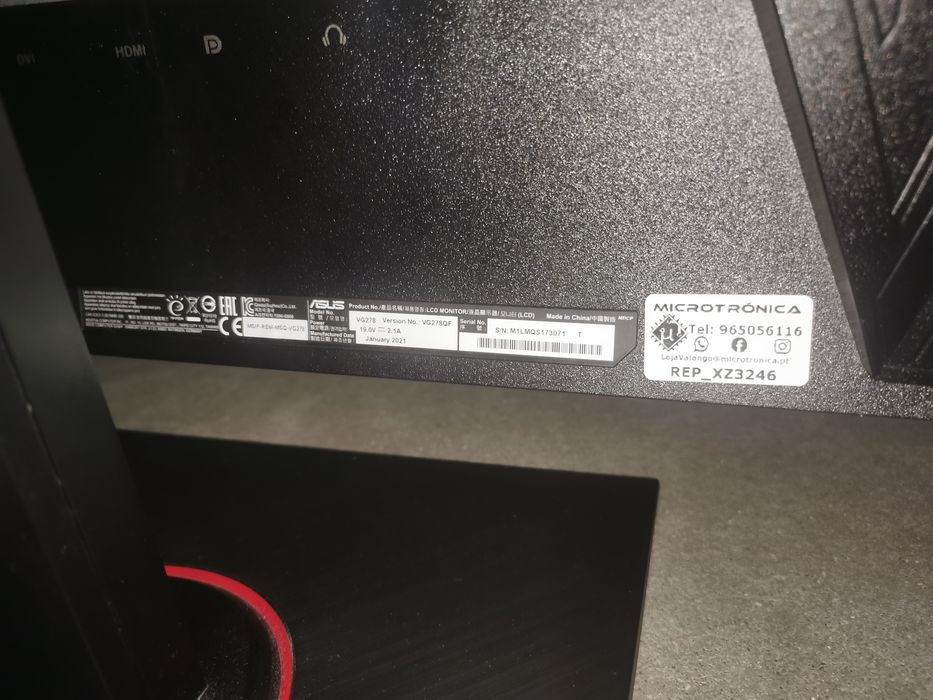 ASUS VG278QF Gaming Monitor | 27" | 165 Hz | Full HD64586024233475122