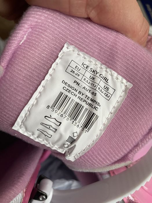 Łyżwy dla dziewczynki, dla dziecka, różowe. Rozmiar 26-29