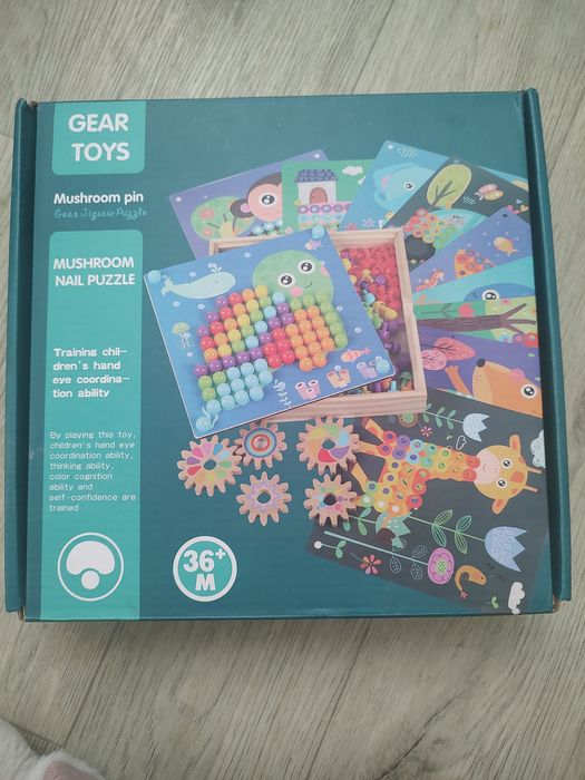 Дерев'яна мозаїка Монтессорі Gear toys