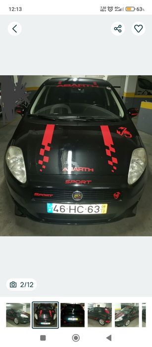 Fiat Grande Punto 1.2 Design Giugiaro e Look visual Abarth Sport, muito estimado, carro de garagem.