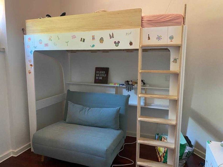 Cama beliche Júnior com design ou Cama elevada