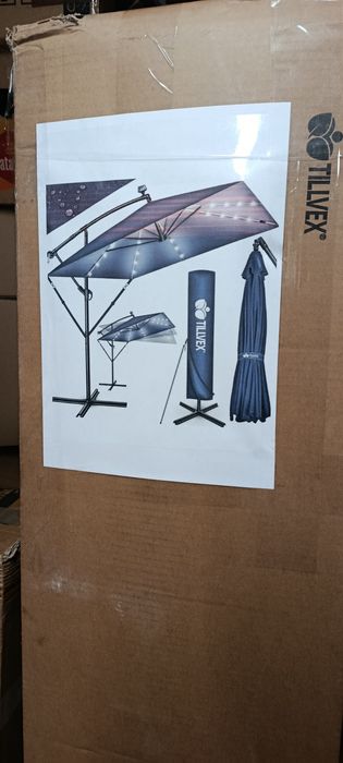 Parasol ogrodowy  235x235 LED solar