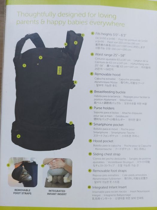 Marsupio da Boba, 0-48meses, 3,2KG-20KG