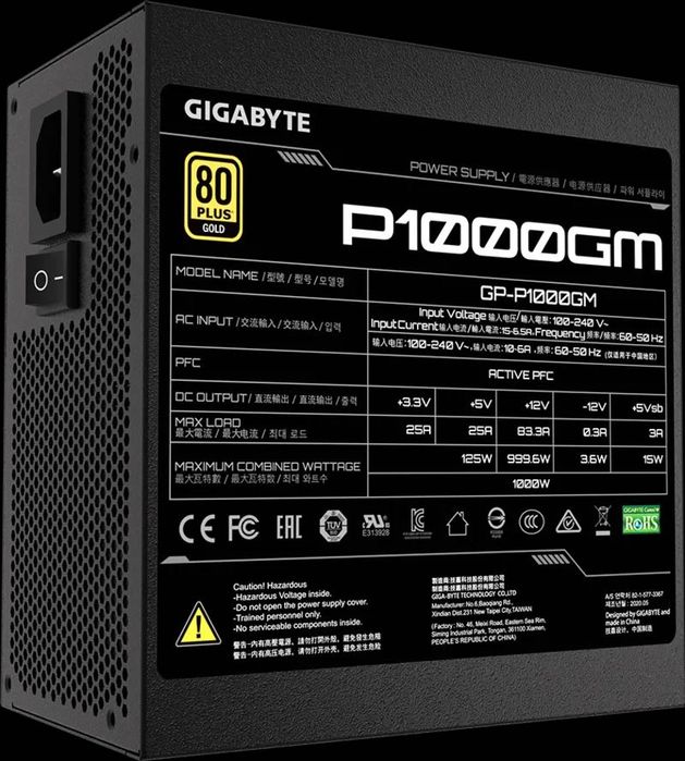 Gigabyte Gp-p1000gm 1000w 80+ Gold