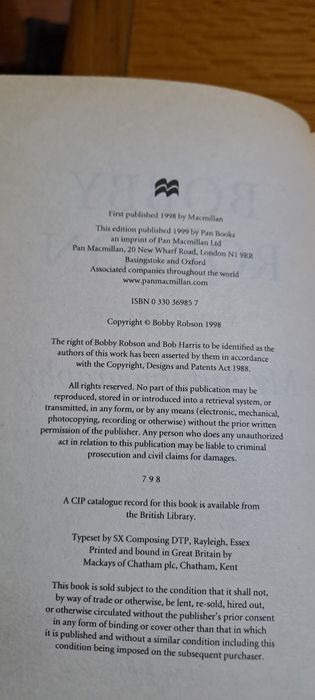 Boby Robson-my autobiography