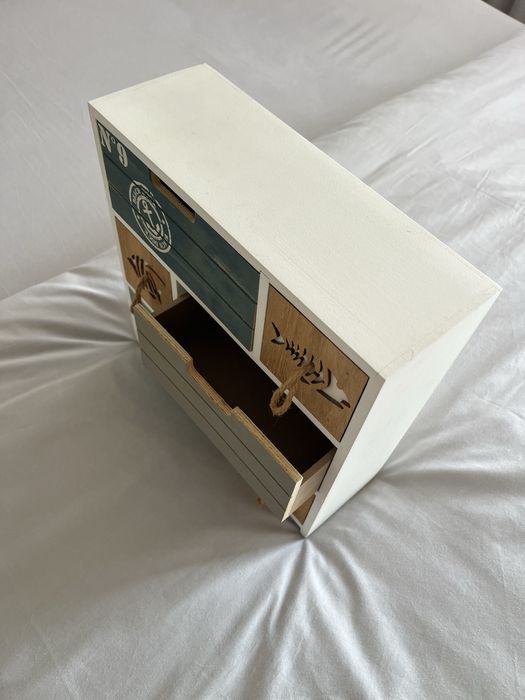 Bloco de gavetas decorativo